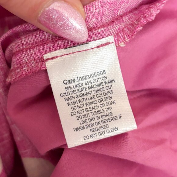 Princess Highway wide leg pink polka dot pants size US 10 - Picture 5 of 5